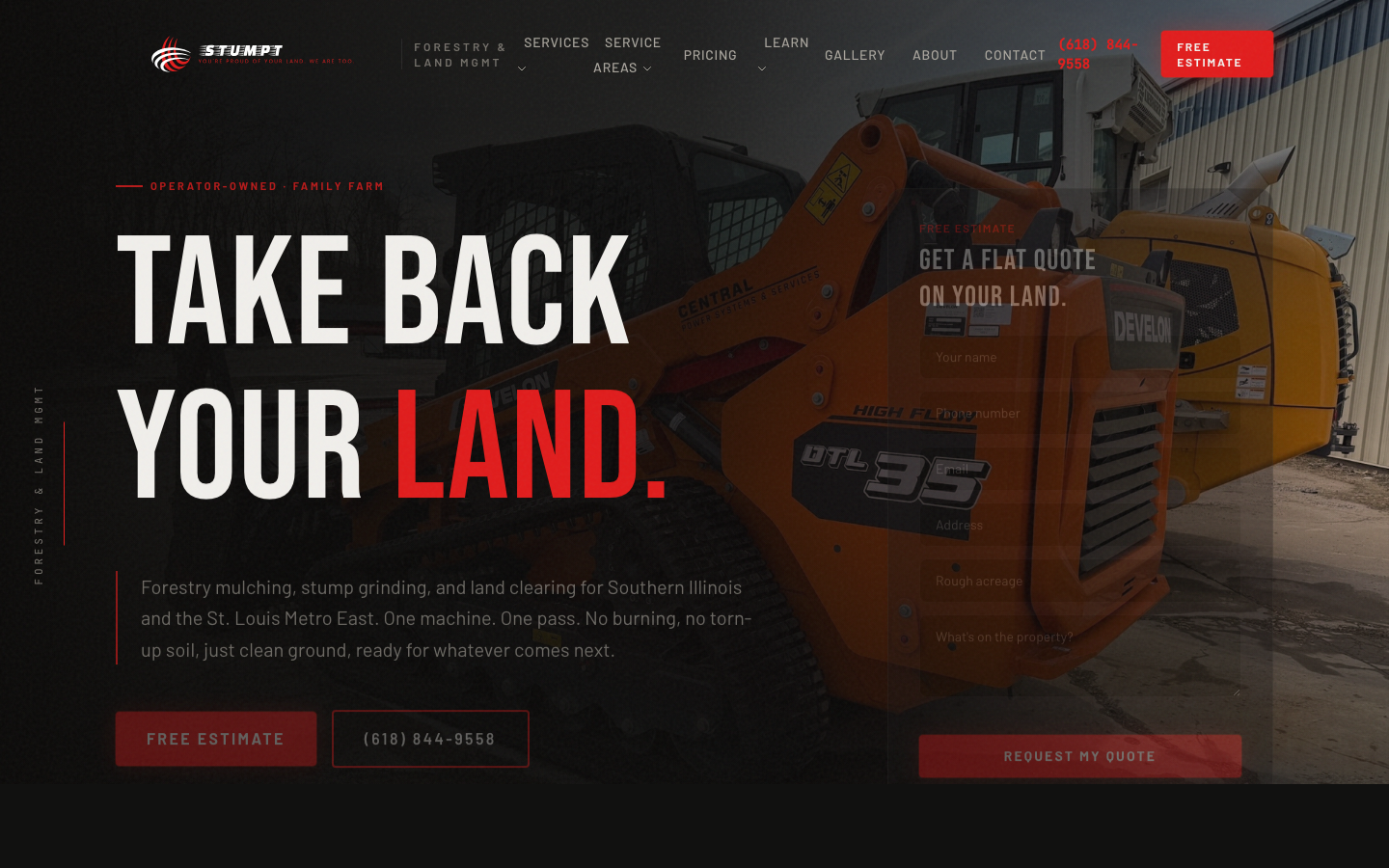 The Stumpt LLC website, built by Brandloc